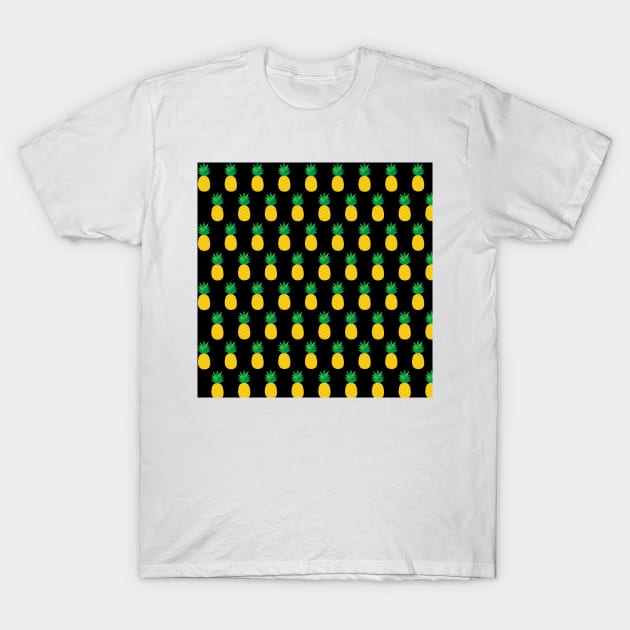 Black Pineapple T-Shirt by IslandofdeDolls